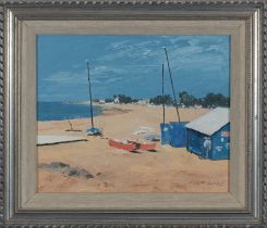 Margaret R Laird framed oil on board 'La Trance-sur-mer' 31cm x 36cm