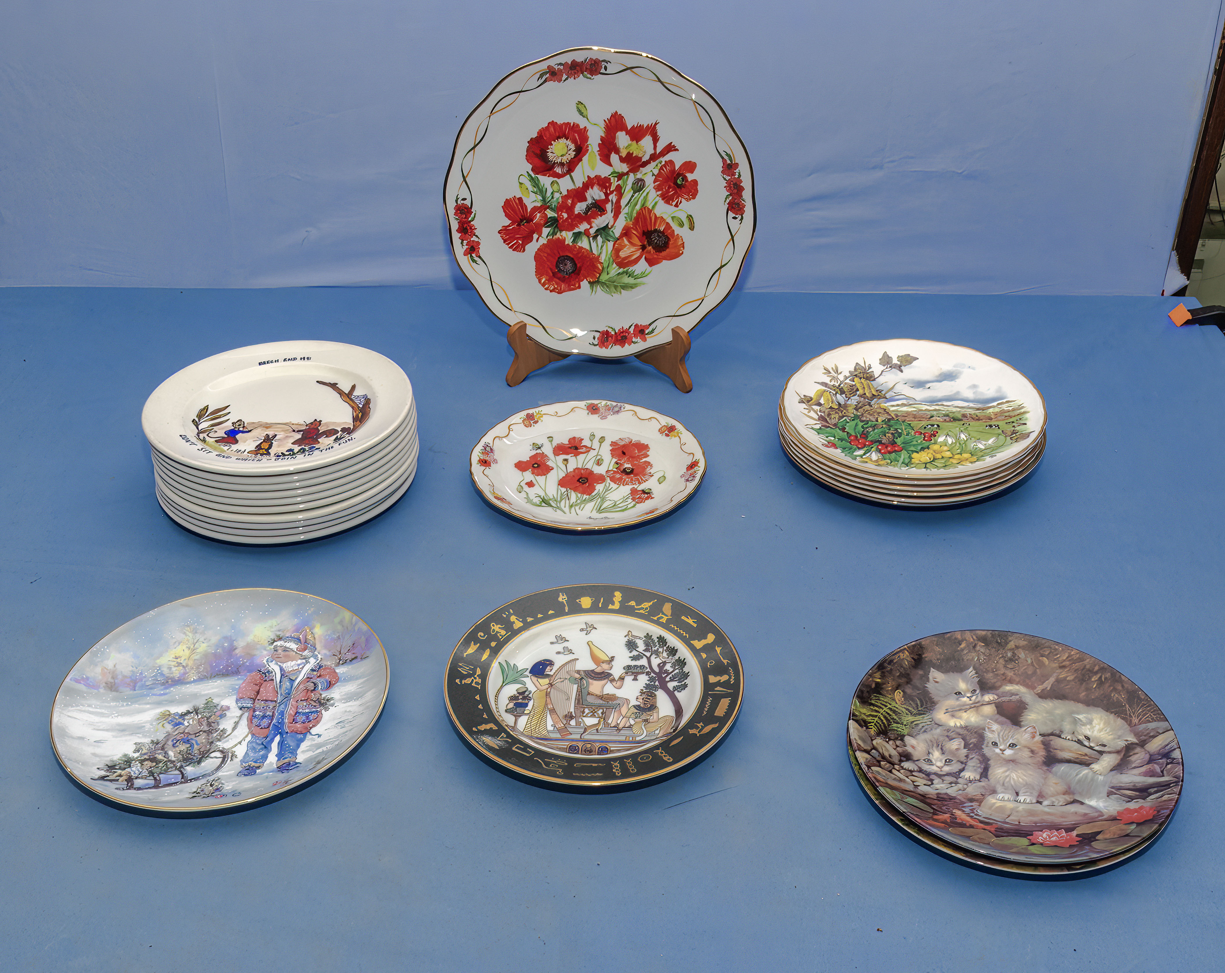 Assorted decorative plates