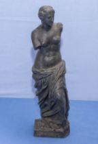 Spelter figure of Venus de Milo 42cm tall