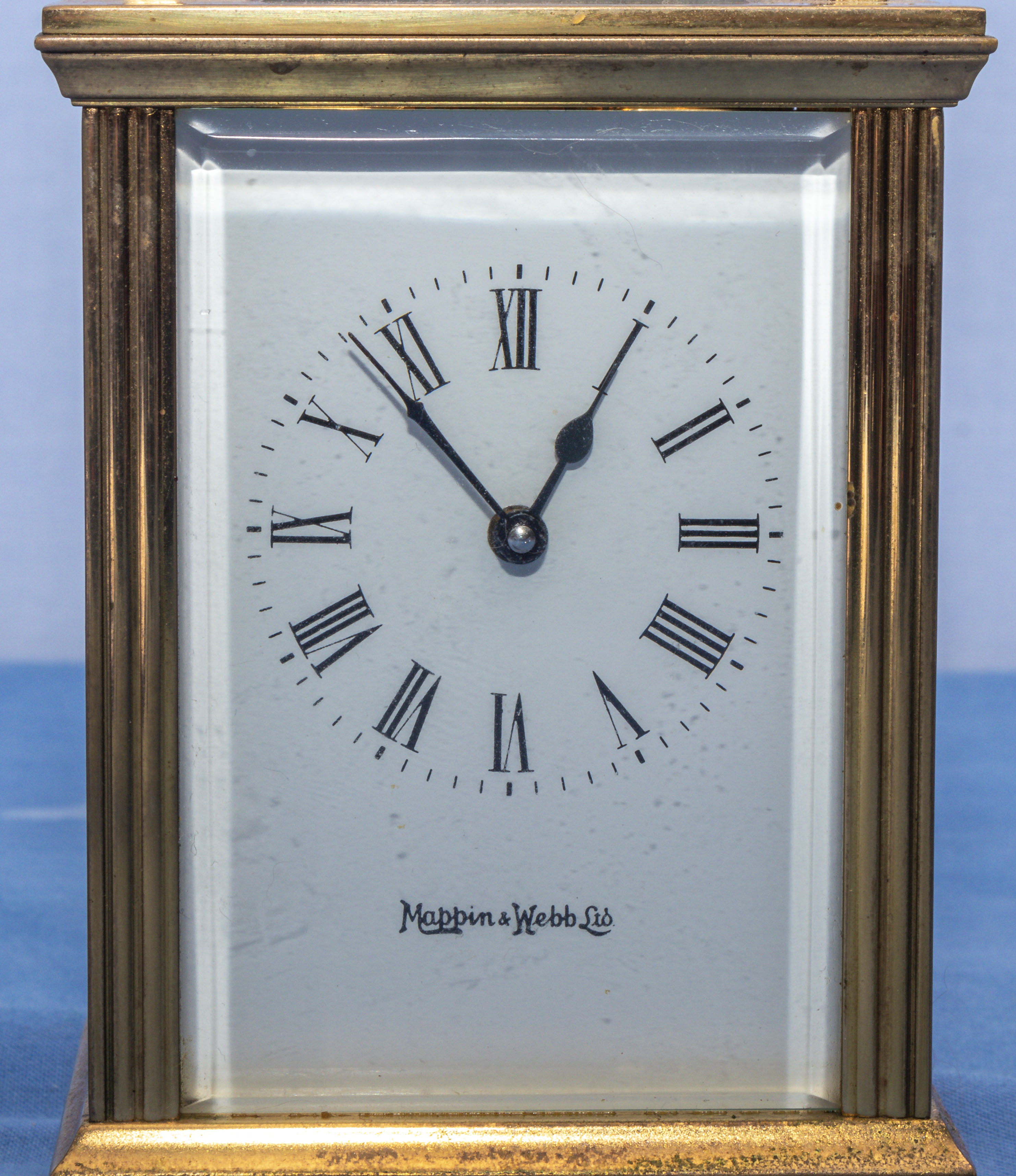 Small Mappin and Webb brass carriage clock, 11cm - Image 8 of 10