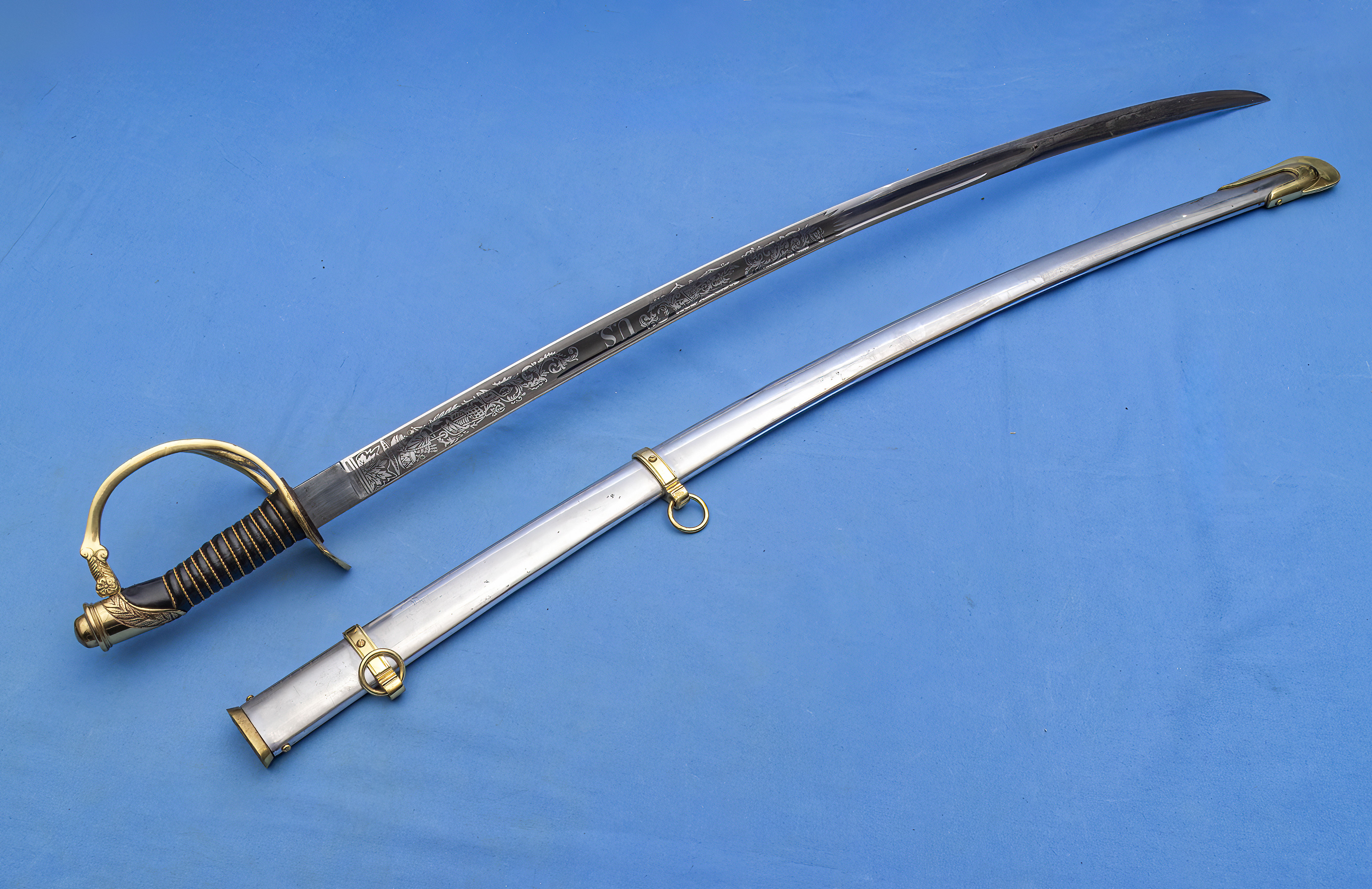 Replica American 1860 cavalry officers sabre - Image 2 of 5