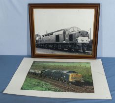 Unframed photograph East Cost Pullman Salute 40cm x 50cm and one other