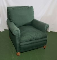 An overstuffed armchair