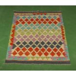 Afghan vegetable dyed wool Kilim rug 120cm 88cm