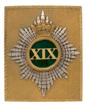 Badge. 19th (1st Yorkshire North Riding) Regiment of Foot Victorian Officer's shoulder belt plate