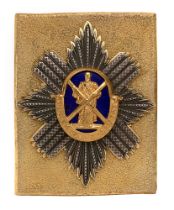 Badge. Scottish. 1st (the Royal) Regiment of Foot Victorian Officer's shoulder belt plate circa