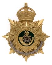 Badge. The Duke of Cornwall Light Infantry Officer's helmet plate circa 1901-14. Splendid gilt