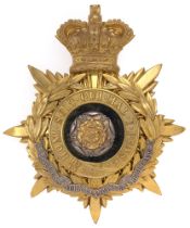 Badge. York and Lancaster Regiment Victorian Officer's helmet plate circa 1881-1901. Fine scarce