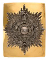 Badge. 47th (The Lancashire) Regiment of Foot Victorian Officer's shoulder belt plate circa 1838.