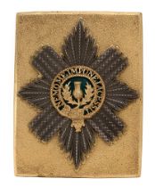 Badge. Scots Fusilier Guards Victorian Officer's shoulder belt plate circa 1831-55. Fine and