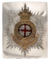 Badge. West Suffolk Militia Victorian Officer's pre 1855 shoulder belt plate. Fine and scarce