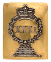 Badge. 31st Foot (Huntingdonshire) William IV/Victorian Officer's shoulder belt plate circa 1830-