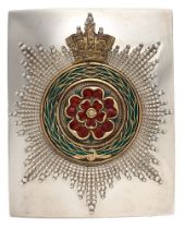 Badge. 2nd Royal Lancashire Militia (The Liverpool Linnets) Victoran Officer's 1852 HM silver