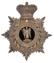 1st Dumfries Rifle Volunteer Corps Victorian Scottish Officer's helmet plate badge circa 1881-87.