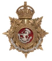 Duke of Wellington's (West Riding Regiment) Officer's helmet plate badge circa 1901-14. Good