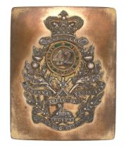 42nd Royal Highlanders Scottish Officer's shoulder belt plate badge circa 1820-45. Good rare