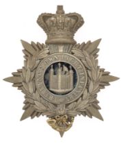 1st Royal Tower Hamlets Militia Victorian Officer's helmet plate badge circa 1878-81. Fine scarce