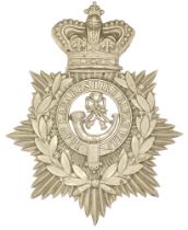 4th Lanarkshire Rifle Volunteers Victorian Scottish helmet plate badge circa 1878-87. Good scarce