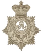 Ayrshire Rifle Volunteers Victorian Scottish helmet plate badge circa 1880-87. Good scarce die-