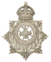 2nd VB Sherwood Foresters (Notts & Derbyshire Regiment) Edwardian helmet plate badge circa 1902-