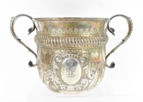 A large Victorian silver twin-handled centrepiece by Walter & John Barnard, London 1888, retailed by