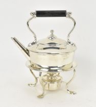 A George V silver miniature kettle on stand by Horace Woodward & Co Ltd, London 1914, with kettle,