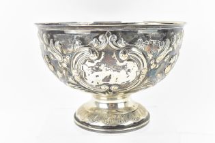 An Edwardian silver footed bowl by Charles Stuart Harris, London 1911, of circular form with central