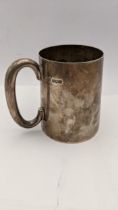 A silver Sheffield 1936 christening tankard total weight 228g Location: