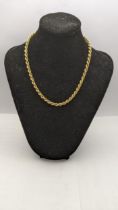 A 9ct gold rope twist style necklace, total weight 8.2g Location: