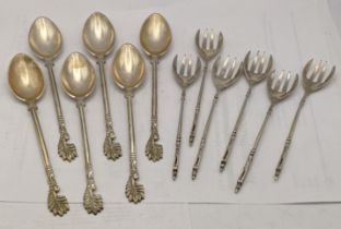 Cypriot silver fruit spoons and forks 184g Location:
