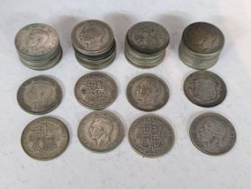 A collection of mixed pre 1947 British Half Crowns of George V & VI, 609g Location: