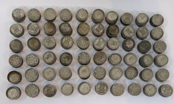 British coins - a large selection of 600 pre-1947 mixed George V and George VI sixpences, various