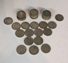 A collection of mixed pre 1947 British Half Crowns of George V and VI, mostly 1936, 608.7g Location: