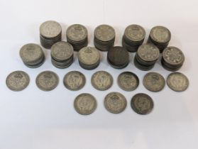A collection of mixed pre 1947 British Florins / Two Shillings, George V & VI, 1220.6g Location: