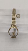 A 9ct gold wrist watch bracelet with its watch face total weight 14.3g Location: