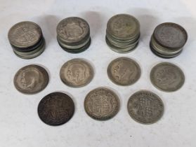 A collection of mixed pre 1947 British Half Crowns of George V, 606.5g Location: