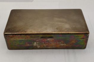 A Birmingham 1974 silver machine turned box presented for 25 years of service Location:
