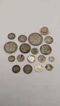 Mixed coins - A mixed collection to include USA 1862 Three Cents, Mercury Dimes, French examples