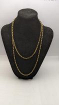 A 9ct gold chain link necklace total weight 13.3g Location: