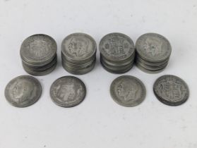 A collection of mixed pre 1947 British Half Crowns of George V & VI, 609.3g Location: