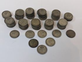 A collection of mixed pre 1947 British Florins / Two Shillings, George V & VI, 1222.7g Location: