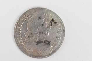 Wreck coins - H.M.S. Association - William III (1689 -1702), Crown, dated 1696, First Laureate and