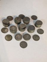 A collection of mixed pre 1947 British Half Crowns of George V & VI, 1215.6g Location: