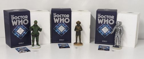 Doctor Who - a group of three boxed Harrop Limited Edition hand painted figures to include second