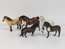 A Group of Beswick horses to include Beswick 2689 brown bay and others Location: