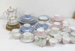 Mixed ceramics to include Doulton cups and saucers, dinner plates and others along with Colclough