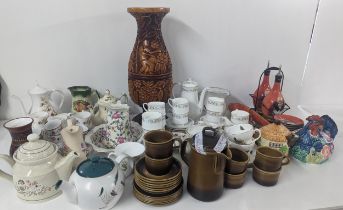 Mixed ceramics to include royal Doulton, Poole pottery, Staffordshire, Beswick and others, vases,