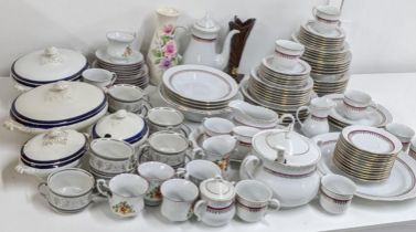 A mixed ceramics to include a dinner/tea service along with a part dinner service having a floral