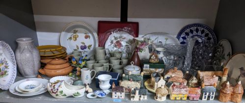A selection of ceramics and glassware to include a Pilkingtons Royal Lancastrian vase, various