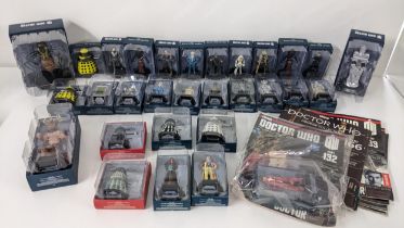 Doctor Who - A collection of 30 boxed Eaglemoss figures to include Daleks, Cybermen, Sixth Doctor,